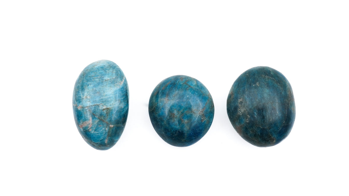Gallet de pierre apatite bleu