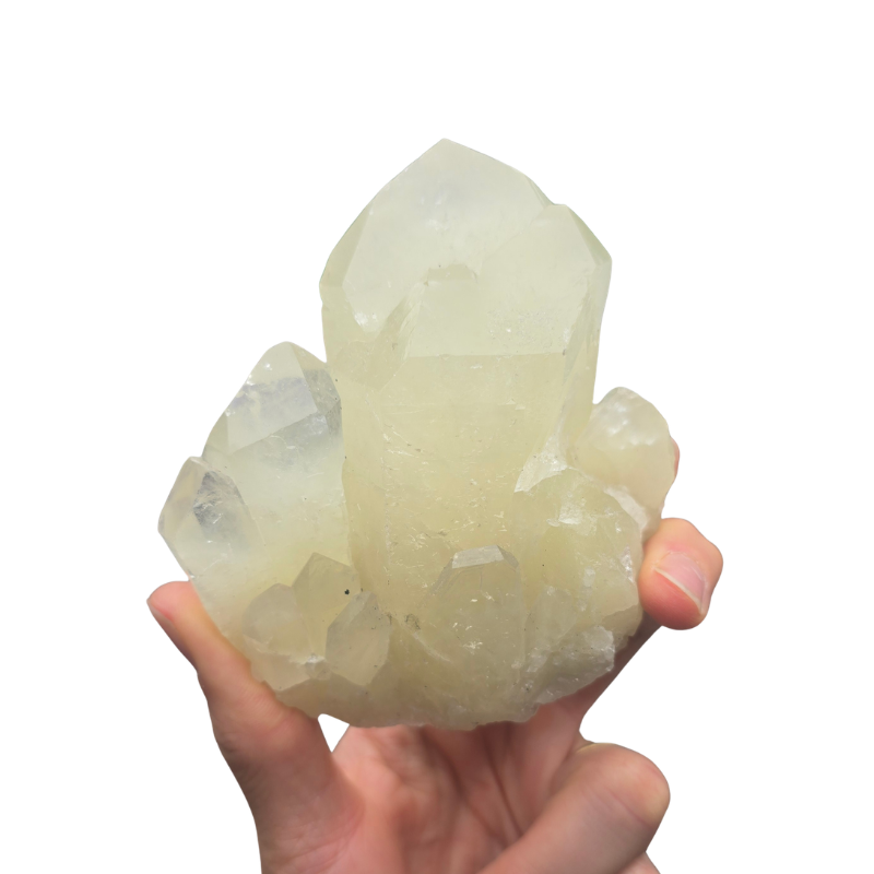 druse naturelle de quartz avec des inclusions de soufre de bahia bresil