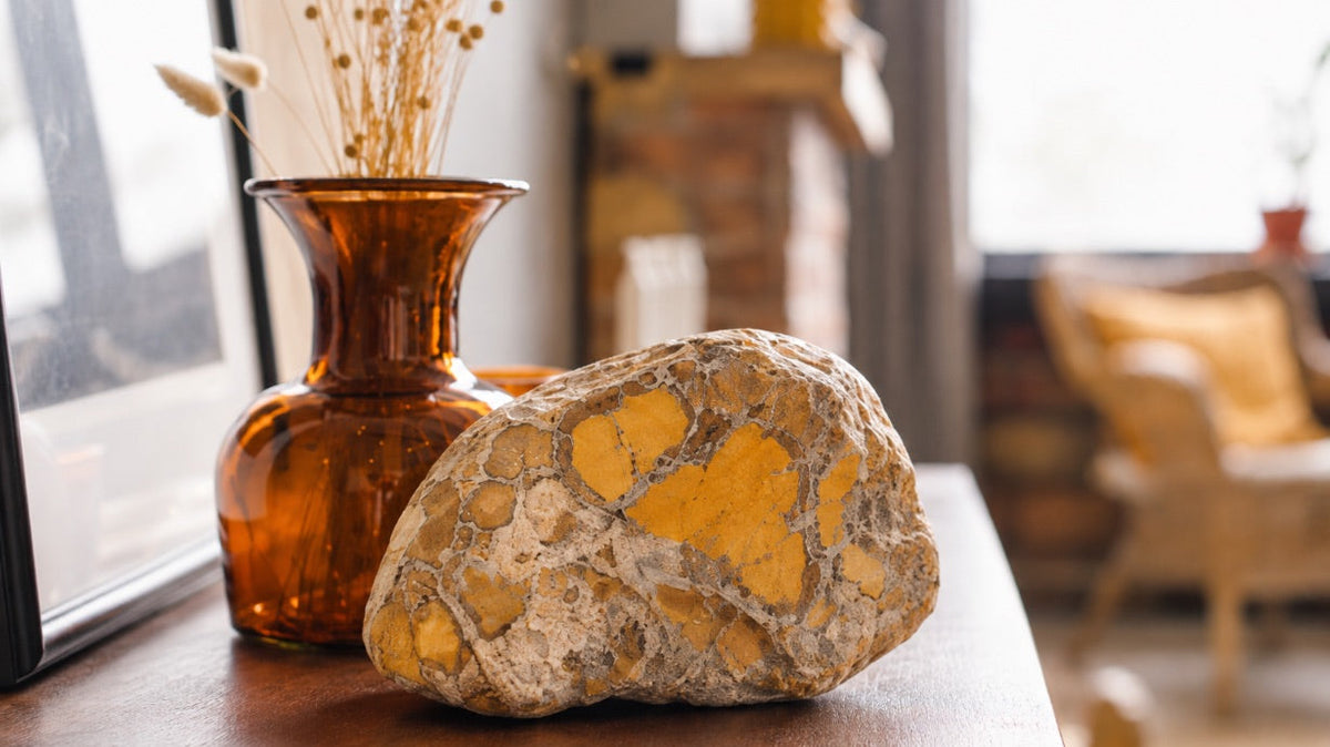 décoration dans une maison d'une forme libre de septaria