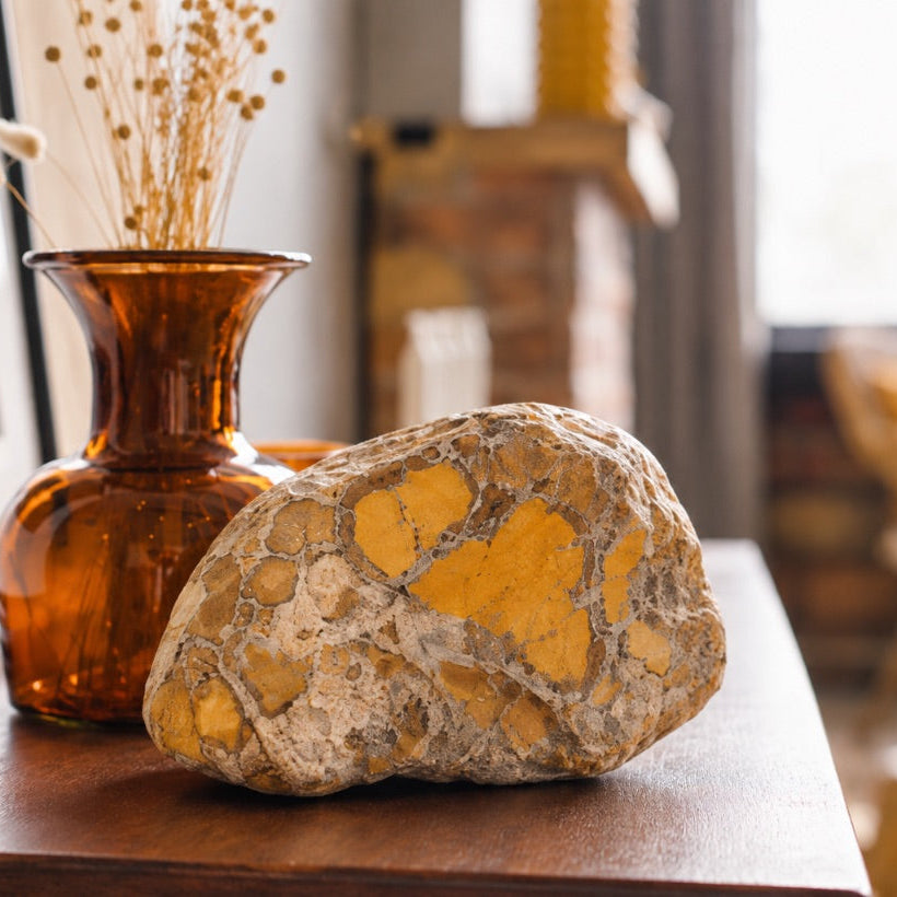 décoration dans une maison d'une forme libre de septaria