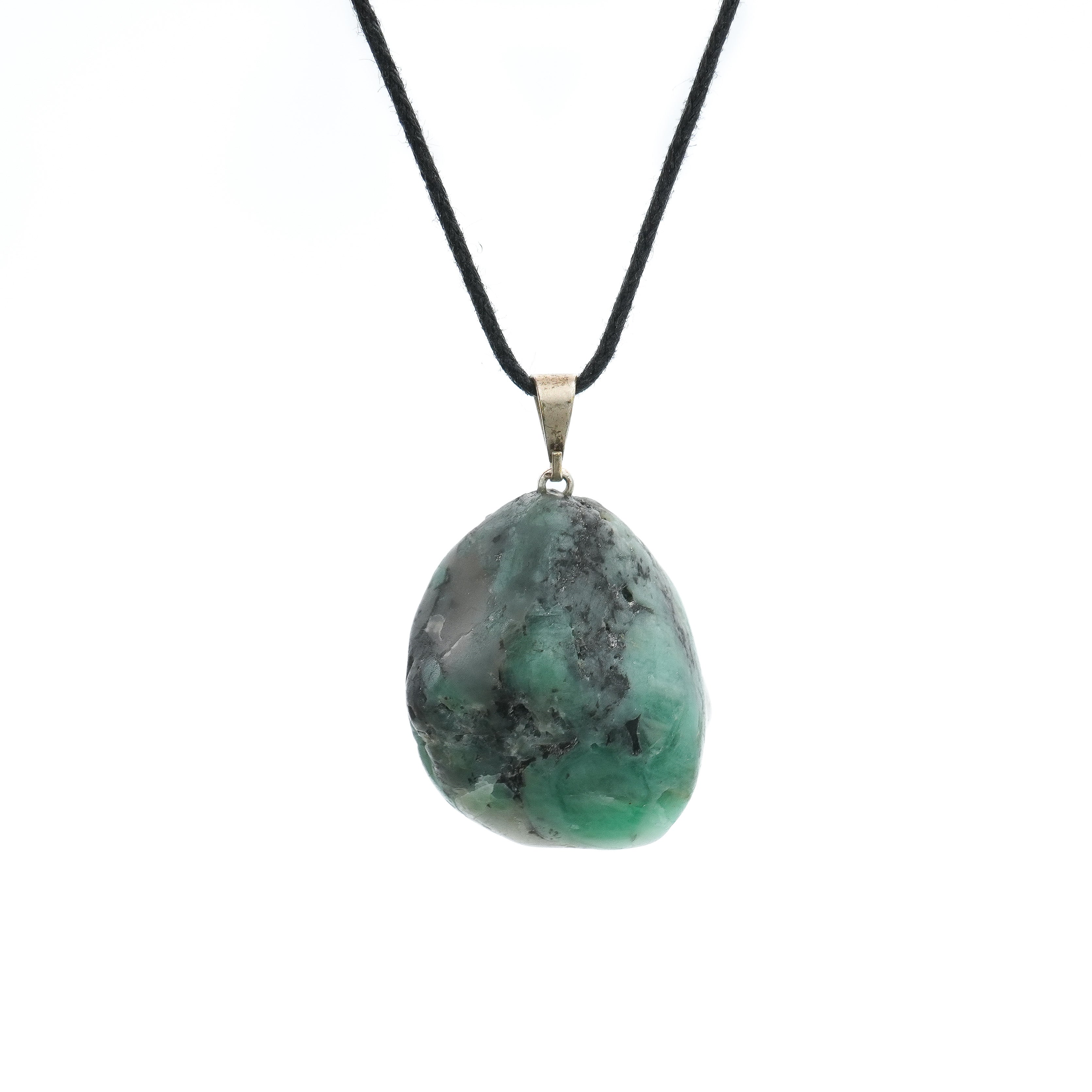 Pendentif Émeraude Brute Vibrée