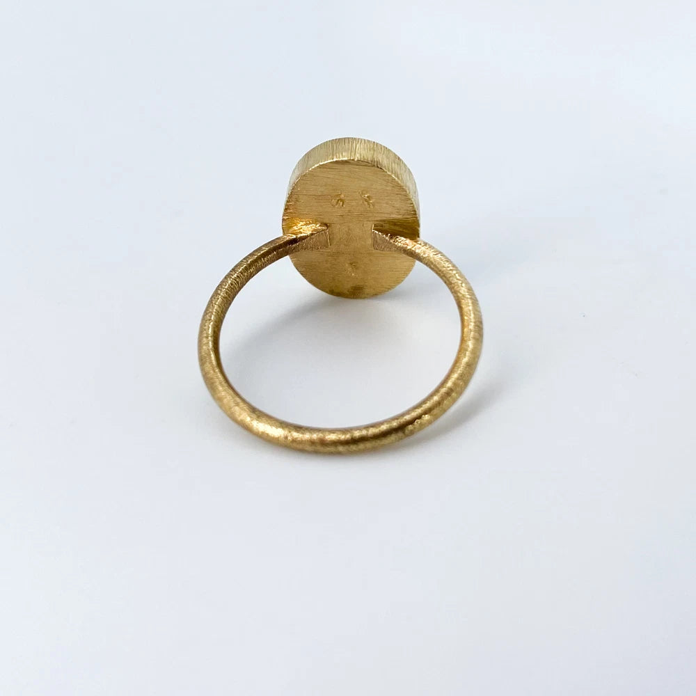 Bague oeil de tigre et Grenat Modèle Elena