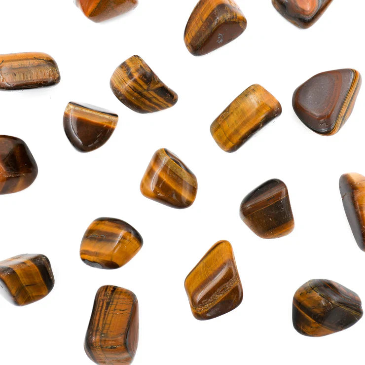 oeil de tigre pierres roulees pour la confiance et protection