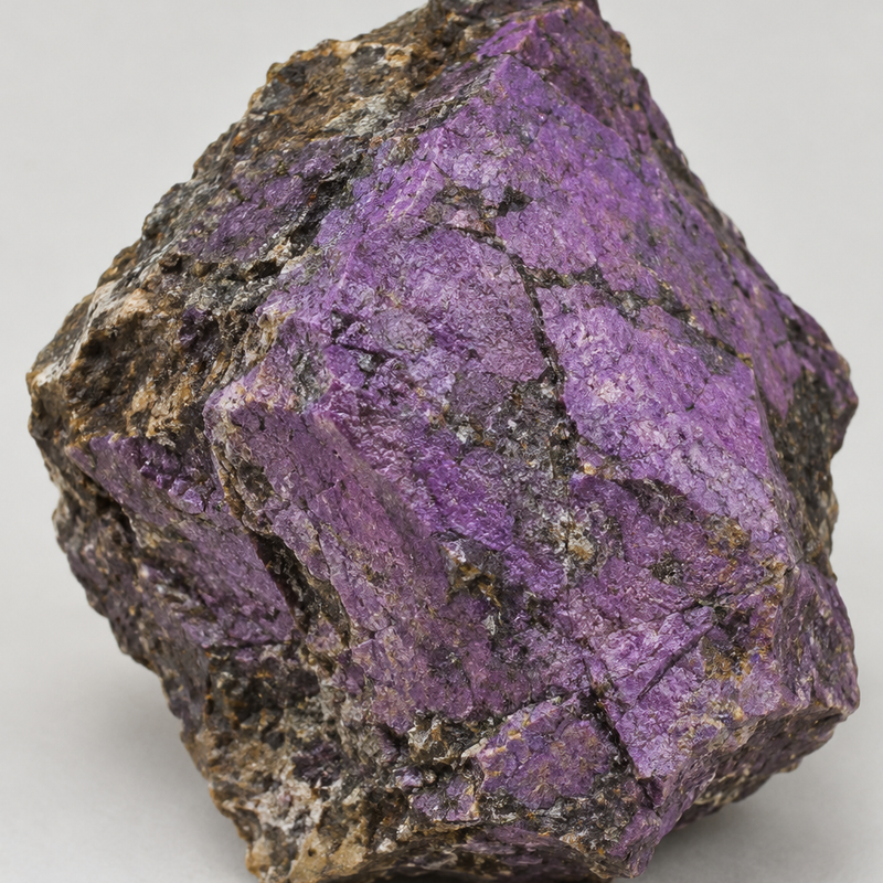 pierre brute purpurite