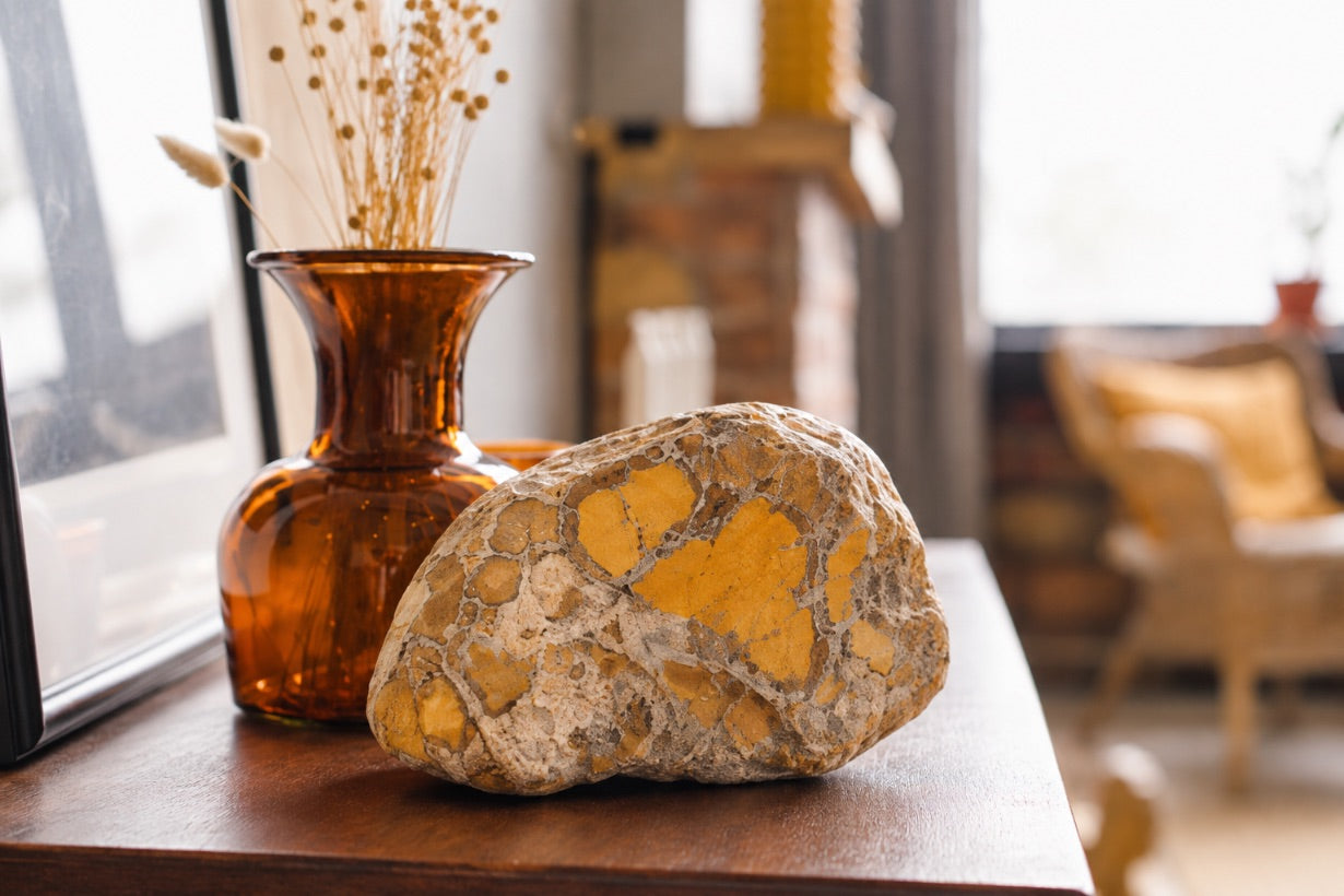 décoration dans une maison d'une forme libre de septaria 
