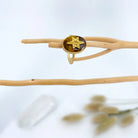 Bague oeil de tigre et Tourmaline Jaune  Modèle Elena 