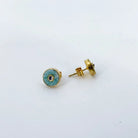 Boucles d'oreilles amazonite et tourmaline bleue