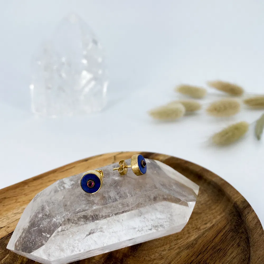 boucle d'oreille pierre naturelle lapis lazuli